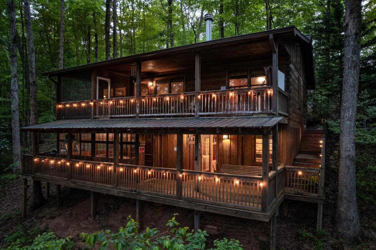 Secluded Sunrise Ridge-10 Min From Blue Ridge, King Beds, Hot Tub, 2 Porches, Fireplace Wood Burning, Mountain View, Cozy Exterior foto